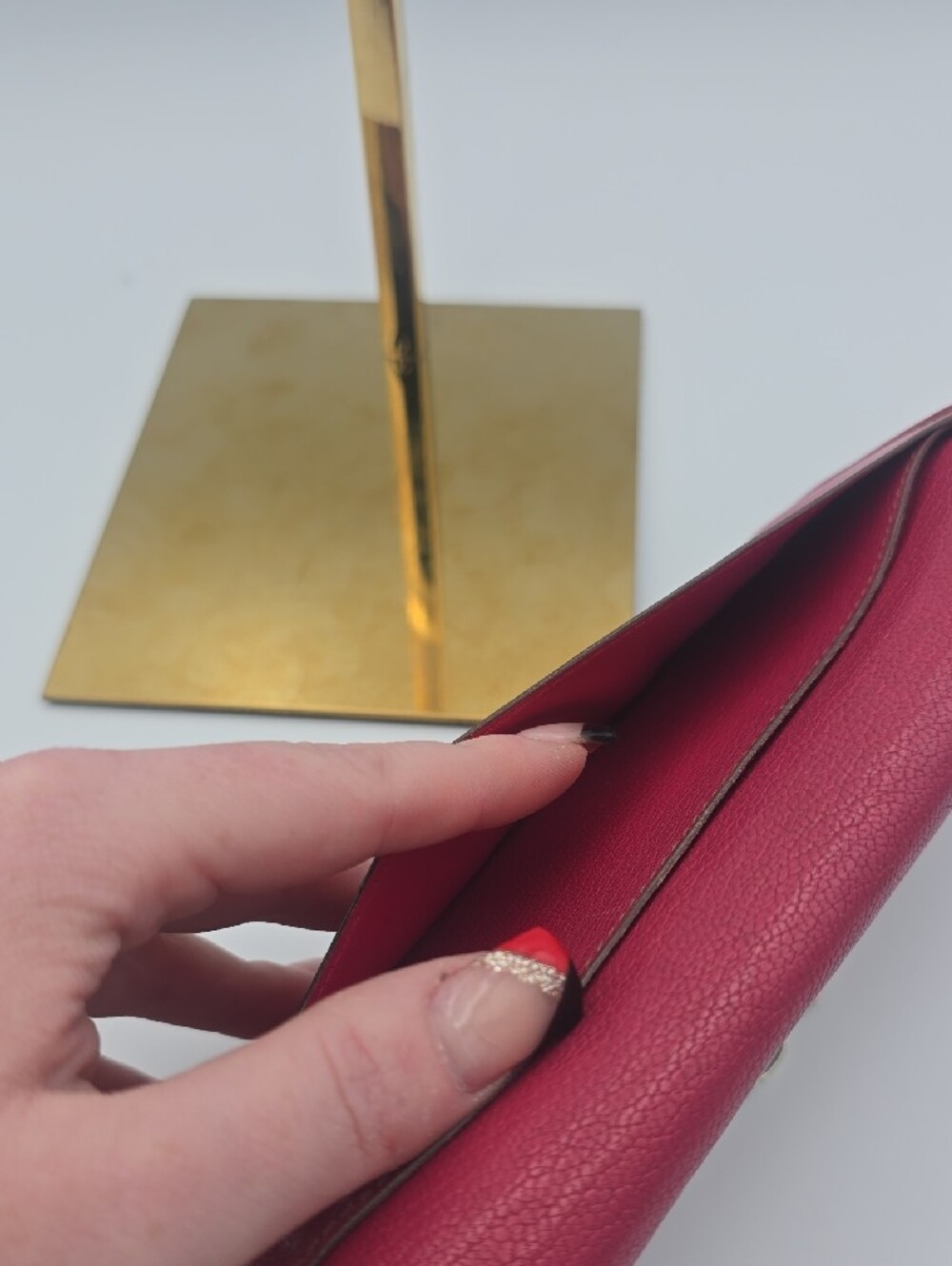 Cartier Pink Envelope Long Snap Wallet Silver Hardware Chain/Divider (GOOD) ๐ - Picture 12 of 15